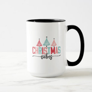 Christmas Vibes - Festive Tree Design Mug