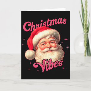 Christmas Vibes Funny Skibidi Rizzmas Santa Vintag Card