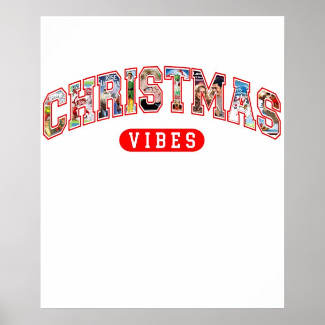 christmas vibes holiday poster (Front)