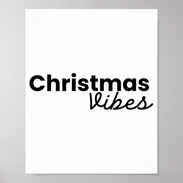 Christmas Vibes Modern Minimalist Trendy Styli Shi Poster (Front)