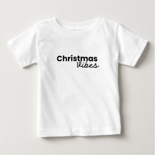 Christmas Vibes   Modern Minimalist Trendy Stylish Baby T-Shirt