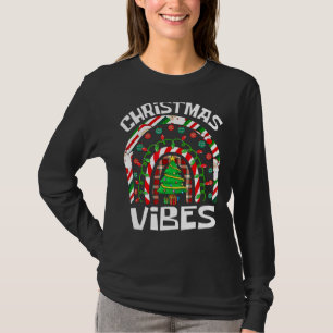 CHRISTMAS VIBES Rainbow Men Women Kids Funny Xmas T-Shirt
