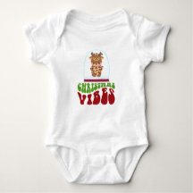 Christmas Vibes | Reindeer Baby Bodysuit