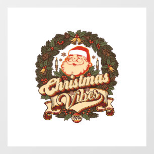 Christmas Vibes Santa Claus Wreath Bells
