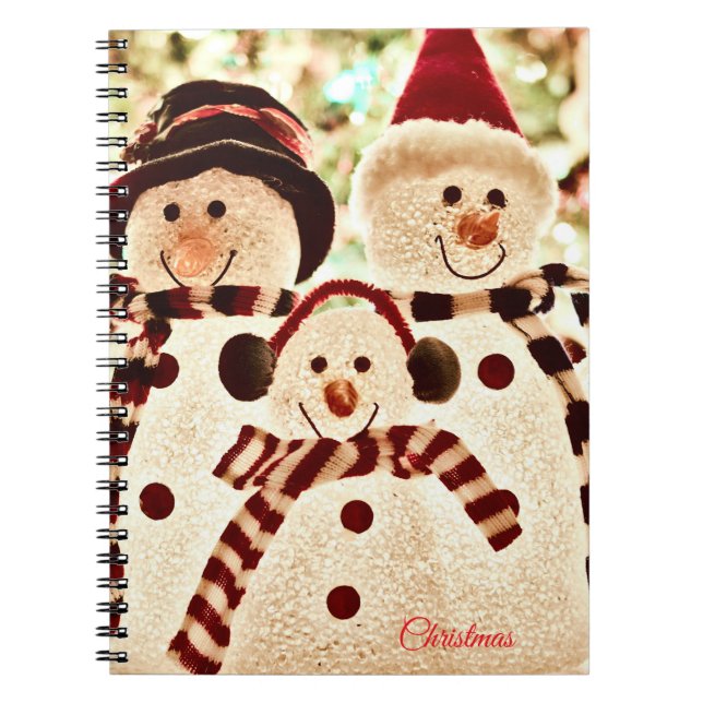 Christmas Vibes Snowman Celebration Notebook (Front)