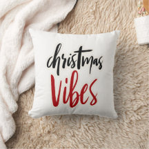 🎄 “Christmas Vibes” Throw Pillow 🎅✨