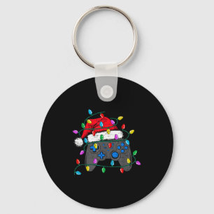 Christmas Video Game Controller Hat Santa Gamer Bo Key Ring