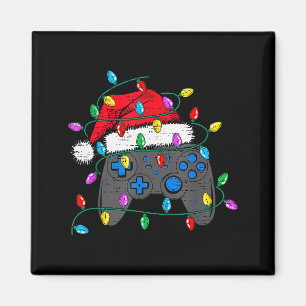 Christmas Video Game Controller Hat Santa Gamer Bo Magnet