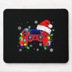 Christmas Video Game Controller Santa Hat Gamer Bo Mouse Pad