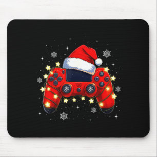 Christmas Video Game Controller Santa Hat Gamer Bo Mouse Pad