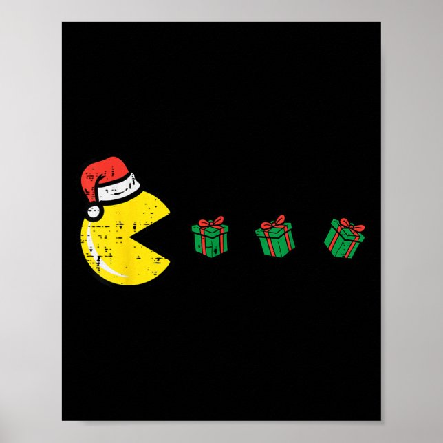 Christmas Video Game Eating Xmas Gamer Men Boys Ki Poster (Front)