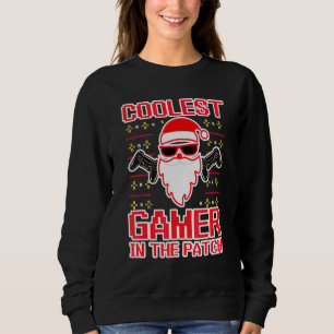 Christmas Video Game  Kids Coolest Gamer In The Pa Sweatshirt