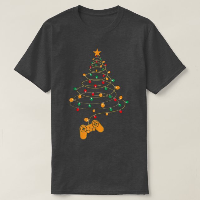 Christmas Video Game Xmas Tree Gaming Lover Video  T-Shirt (Design Front)