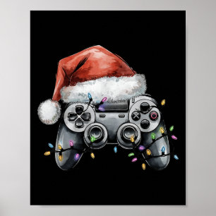 Christmas Video Gamer Controller Xmas Gaming Men B Poster