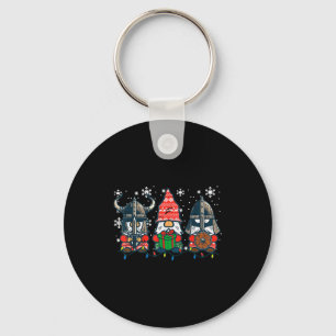 Christmas Viking Gnomes Funny Nordic Xmas Men Wome Key Ring