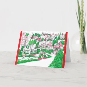 Christmas Village 3 Greeting Card