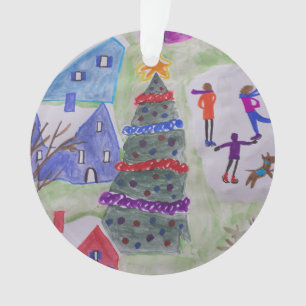 Christmas Village Acrylic Ornament