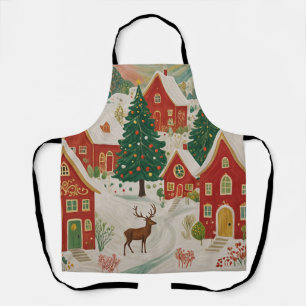 Christmas Village Apron