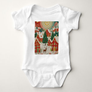 Christmas Village Baby Bodysuit