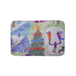 Christmas Village Bath Mat