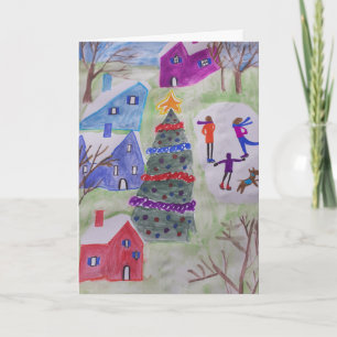 Christmas Village Christmas Card