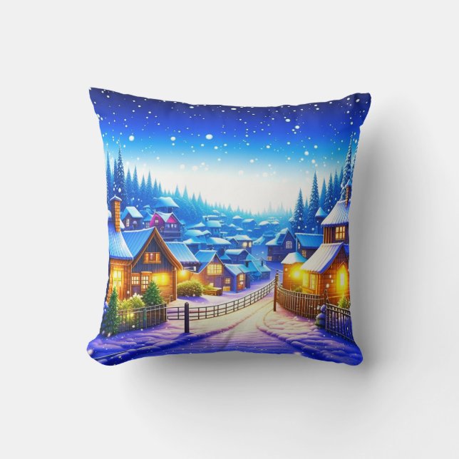 Christmas village cushion (Front)