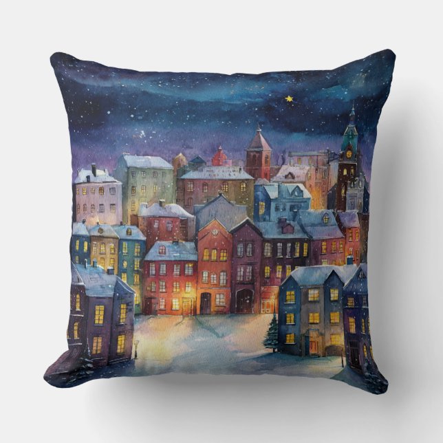 Christmas Village Cushion (Front)