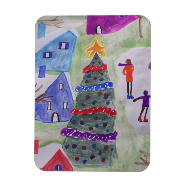 Christmas Village Flexible Magnet (Vertical)