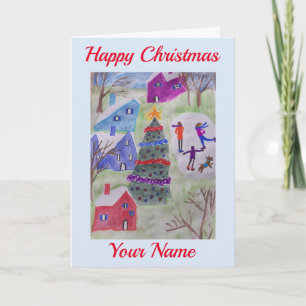 Christmas Village Greeting Card