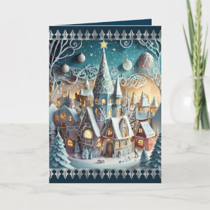 Christmas Village Holiday Card