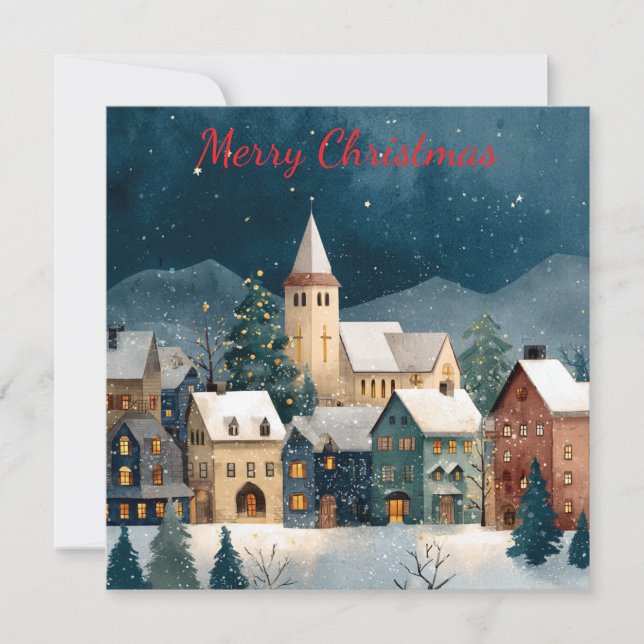 Christmas Village Holiday Card (Front)