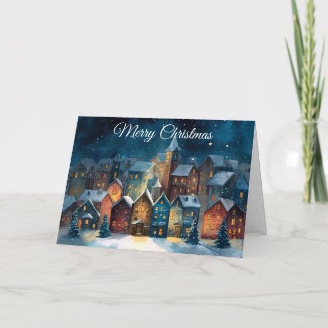 Christmas Village Holiday Card (Front)