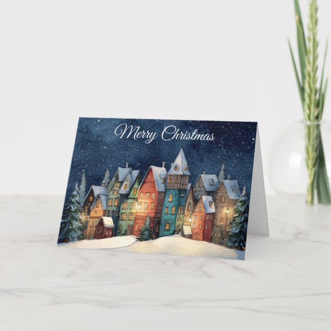 Christmas Village Holiday Card (Front)