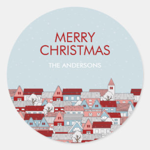 Christmas Village Holiday Stickers