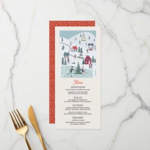 Christmas Village Ice Skating Holiday Dinner Party Menu