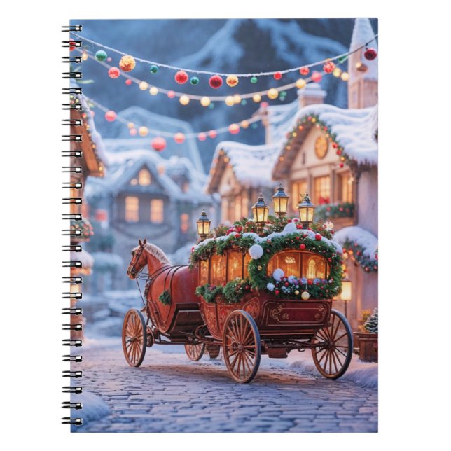 Christmas village illustration notebook (Front)