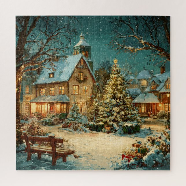 Christmas Village Jigsaw Puzzle (Vertical)