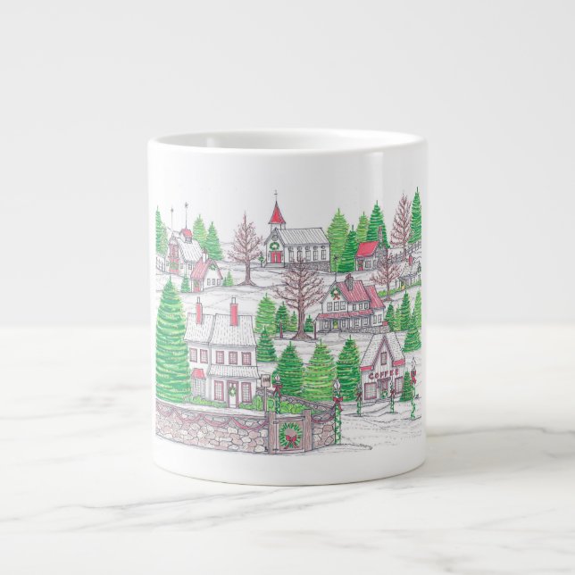 Christmas Village Jumbo Coffee Mug (Front)