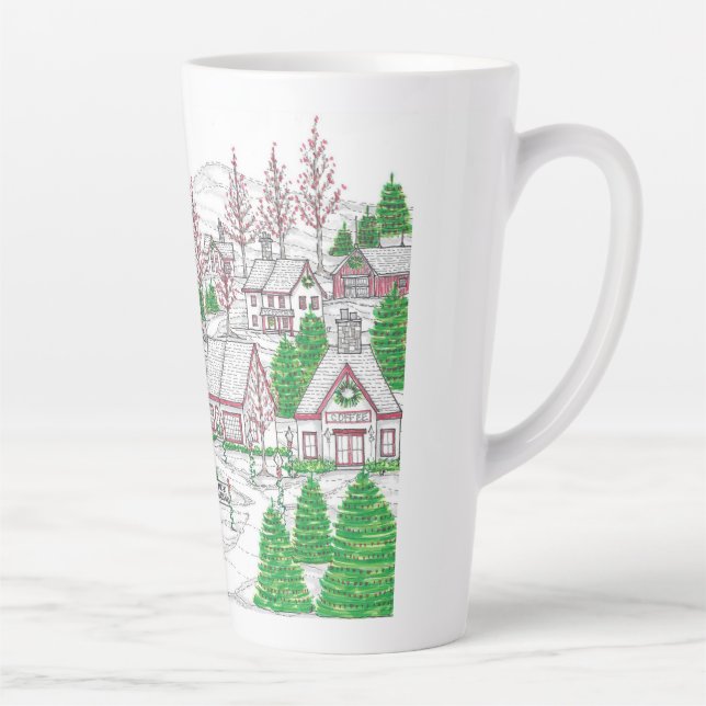 Christmas Village Large Latte Mug (Right)