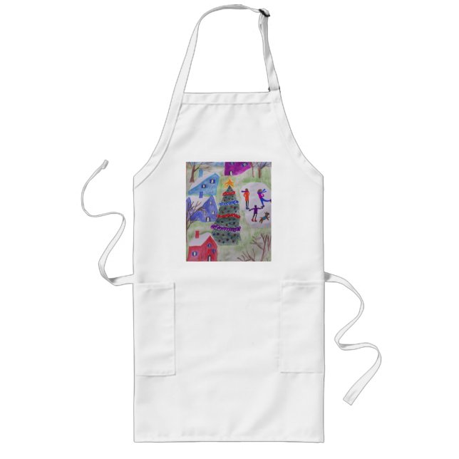 Christmas Village  Long Apron (Front)