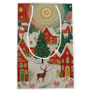 Christmas Village Medium Gift Bag