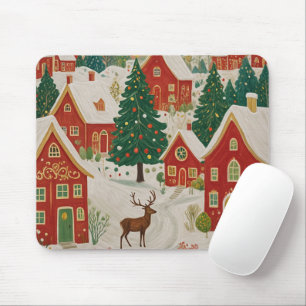 Christmas Village Mouse Pad