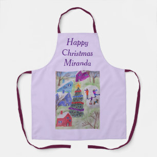 Christmas Village Personalized Apron