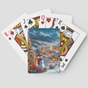 Christmas Village Playing Cards