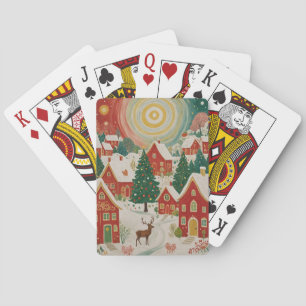 Christmas Village Playing Cards