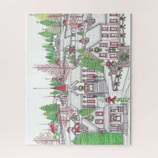 Christmas Village Puzzle (Vertical)
