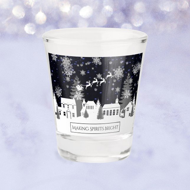 Christmas Village Shot glass (Christmas Village Holiday Shot Glass)