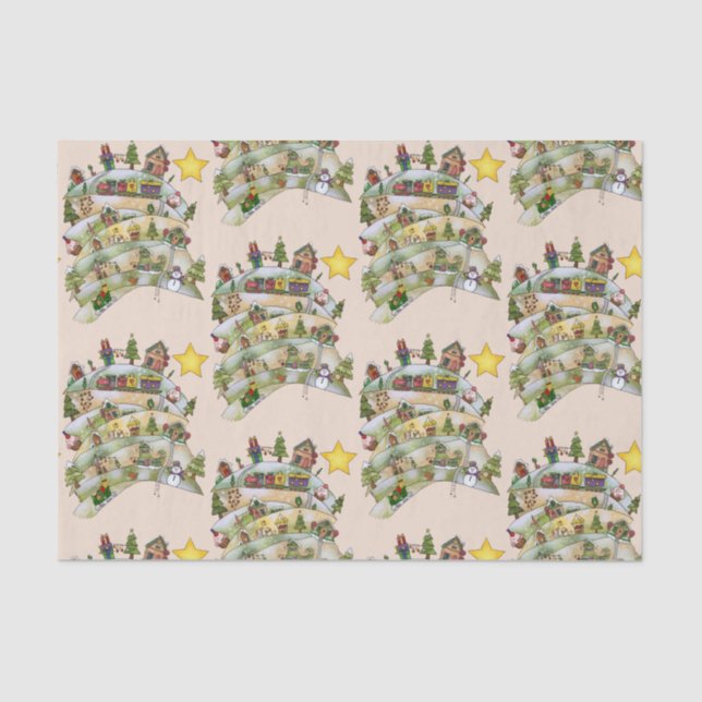 Christmas village tissue paper (Front)