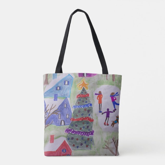 Christmas Village Tote Bag (Back)
