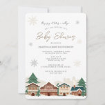 Christmas Village Winter Baby Shower Invitation<br><div class="desc">This Christmas Village Winter Baby Shower Invitation is perfect for a snowy baby shower theme. The vintage design and idea of artwork gives you a cosy feel for your event.</div>